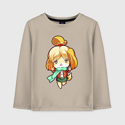 Лонгслив хлопковый детский AC Isabel, цвет: миндальный