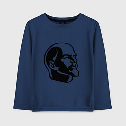 Лонгслив хлопковый детский Ленин Владимир Ильич, цвет: тёмно-синий