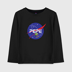 Лонгслив хлопковый детский Pepe Pepe space Nasa, цвет: черный