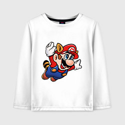 Лонгслив хлопковый детский Mario bros 3, цвет: белый