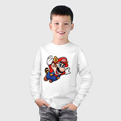 Лонгслив хлопковый детский Mario bros 3, цвет: белый — фото 2