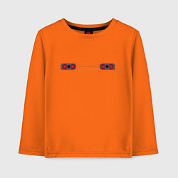 Лонгслив хлопковый детский Nissan skyline r32 jdm, цвет: оранжевый