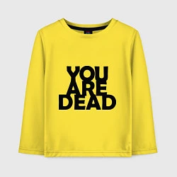 Лонгслив хлопковый детский DayZ: You are Dead, цвет: желтый