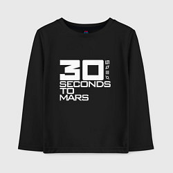 Лонгслив хлопковый детский 30 Seconds To Mars logo, цвет: черный