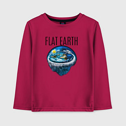 Лонгслив хлопковый детский The Flat Earth, цвет: маджента