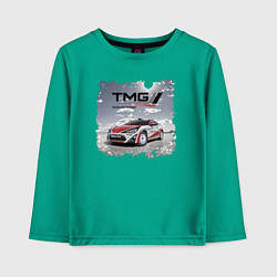 Лонгслив хлопковый детский Toyota TMG Racing Team Germany, цвет: зеленый