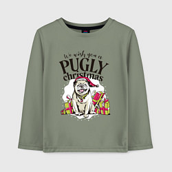 Детский лонгслив Pugly Christmas
