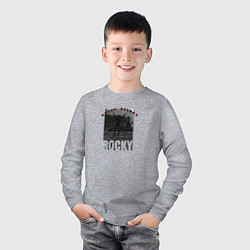 Лонгслив хлопковый детский Rocky Balboa Рокки Бальбоа, цвет: меланж — фото 2
