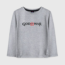 Лонгслив хлопковый детский GOD OF WAR LOGO BLACK RED, цвет: меланж