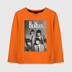 Лонгслив хлопковый детский Легендарные музыканты, цвет: оранжевый