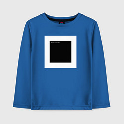Лонгслив хлопковый детский Чёрный квадрат программиста Hello World, цвет: синий