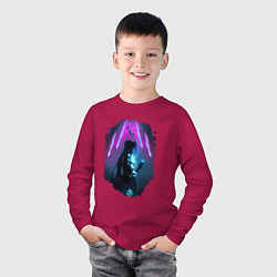Лонгслив хлопковый детский ДЖИНКС, ЛИГА ЛЕГЕНД ARCANE JINX, цвет: маджента — фото 2