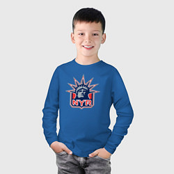 Лонгслив хлопковый детский Нью Йорк Рейнджерс New York Rangers, цвет: синий — фото 2