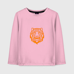 Лонгслив хлопковый детский Символ года тигренок оранжевый, цвет: светло-розовый