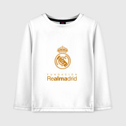 Лонгслив хлопковый детский Real Madrid Logo, цвет: белый