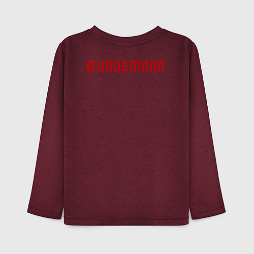 Детский лонгслив TILL LINDEMANN NEW LOGO / Меланж-бордовый – фото 2