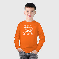 Лонгслив хлопковый детский Магическая битва Новый Год, цвет: оранжевый — фото 2