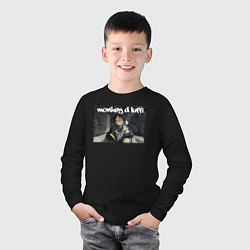Лонгслив хлопковый детский Мугивара, цвет: черный — фото 2