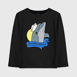 Детский лонгслив Дельфин на фоне солнца