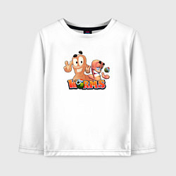 Детский лонгслив Червячки Worms