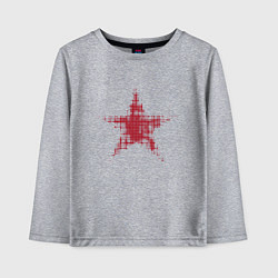 Лонгслив хлопковый детский Красная звезда полутон, цвет: меланж