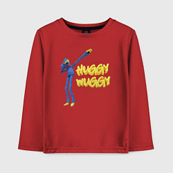 Лонгслив хлопковый детский Хаги ваги Huggy Wuggy Poppy Playtime, цвет: красный