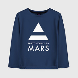 Лонгслив хлопковый детский 30 Seconds to Mars: 30 секунд, цвет: тёмно-синий
