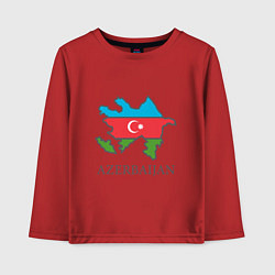 Лонгслив хлопковый детский Map Azerbaijan, цвет: красный