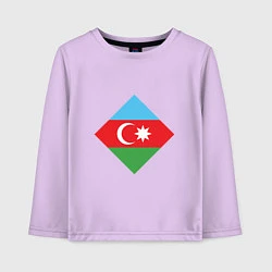 Лонгслив хлопковый детский Flag Azerbaijan, цвет: лаванда