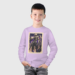 Лонгслив хлопковый детский Omen art, цвет: лаванда — фото 2