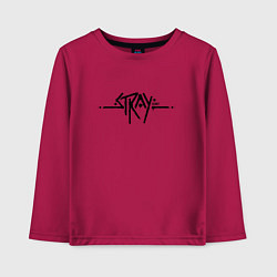 Лонгслив хлопковый детский Stray Logo, цвет: маджента