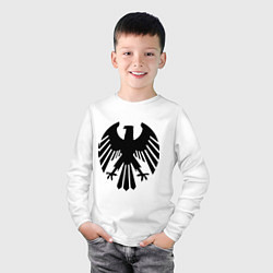 Лонгслив хлопковый детский Немецкий гербовый орёл, цвет: белый — фото 2