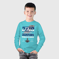 Лонгслив хлопковый детский St Louis Blues NHL Сент-Луис Блюз НХЛ, цвет: бирюзовый — фото 2