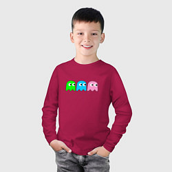 Лонгслив хлопковый детский Pac man - play Для двоих, цвет: маджента — фото 2