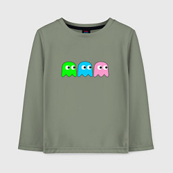 Лонгслив хлопковый детский Pac man - play Для двоих, цвет: авокадо