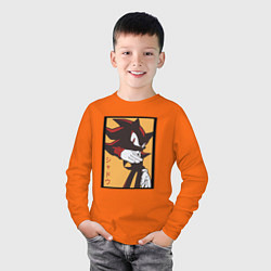 Лонгслив хлопковый детский Ёж Шэдоу 006, цвет: оранжевый — фото 2