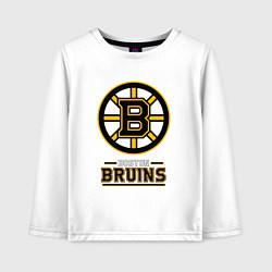 Лонгслив хлопковый детский Boston Bruins , Бостон Брюинз, цвет: белый