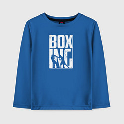Лонгслив хлопковый детский Boxing бой, цвет: синий