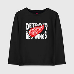 Лонгслив хлопковый детский Детройт Ред Уингз Detroit Red Wings, цвет: черный