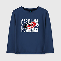 Лонгслив хлопковый детский Каролина Харрикейнз, Carolina Hurricanes, цвет: тёмно-синий