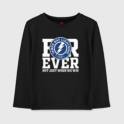 Лонгслив хлопковый детский Тампа Бэй Лайтнинг Tampa Bay Lightning FOREVER NOT, цвет: черный