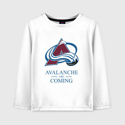 Лонгслив хлопковый детский Colorado Avalanche are coming , Колорадо Эвеланш, цвет: белый