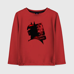 Лонгслив хлопковый детский Batman Hero silhouette, цвет: красный