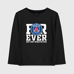 Лонгслив хлопковый детский PSG FOREVER NOT JUST WHEN WE WIN ПСЖ, цвет: черный