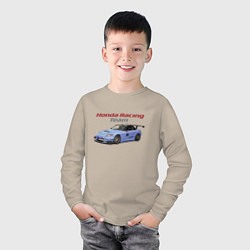 Лонгслив хлопковый детский Honda Racing Team!, цвет: миндальный — фото 2