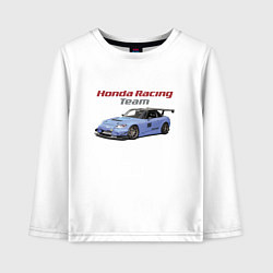 Лонгслив хлопковый детский Honda Racing Team!, цвет: белый