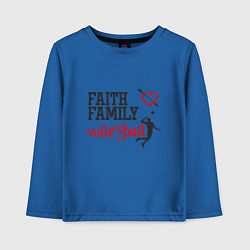 Лонгслив хлопковый детский Faith Family Volleyball, цвет: синий