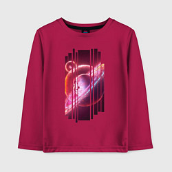 Лонгслив хлопковый детский Моя Вселенная Космическое настроение, цвет: маджента