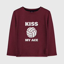 Лонгслив хлопковый детский Kiss - My Ace, цвет: меланж-бордовый