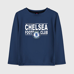 Лонгслив хлопковый детский Chelsea Football Club Челси, цвет: тёмно-синий